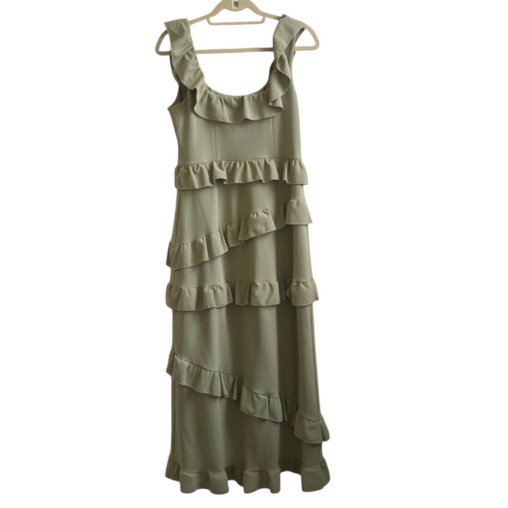 Show Me Your MuMu Green Ruffle Maxi Dress - Picture 4 of 5